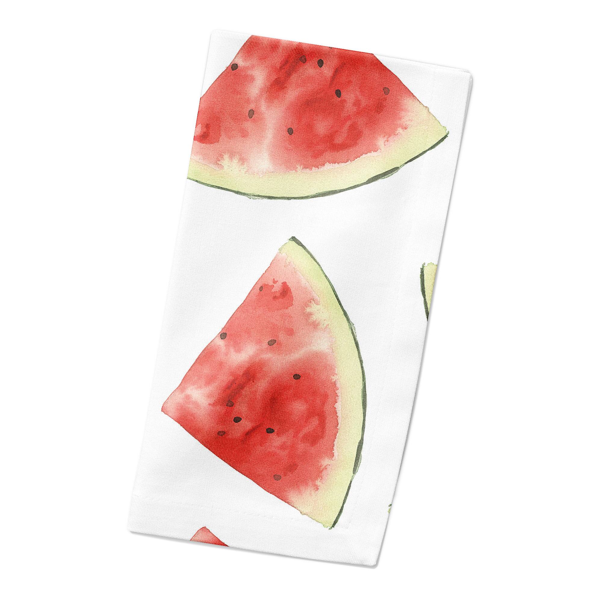 Watermelon Pattern 10" x 10" Cotton Twill Napkin